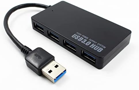 SOLUSTRE USB Центар USB Центар 4 Порти ЗА Компјутерски Центар Делител USB Телефон Лаптоп Таблет. Црн USB Сплитер USB Сплитер