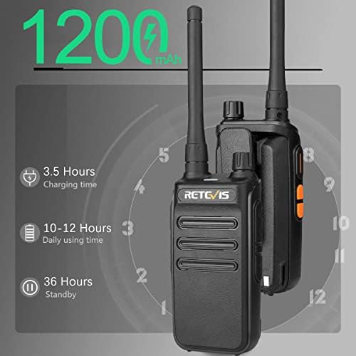 Retevis RB87 Walkie Talkies со микрофон, 5W висока моќност 2 радија, радија со долг дострел, двонасочен радија, за полициска безбедност