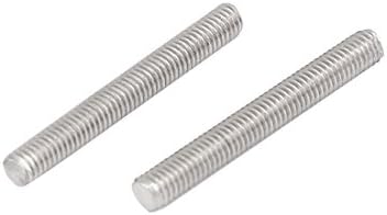 AEXIT M3 X нокти, завртки и сврзувачки елементи 25мм 0,5мм терен 304 не'рѓосувачки челик целосно навојни шипки Сребрен тон орев и завртки
