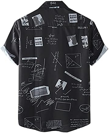 XXBR Менс Хавајски кошули со кратки ракави Графички печатено копче надолу за гроздобер врвови летен одмор, лежерна кошула на плажа, тексас кошула