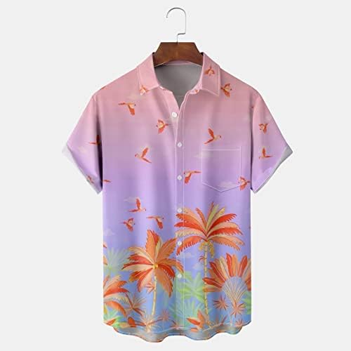 2023 година Нова кошула со кратки ракави со кратки ракави Машки летен стил на плажа опуштена обична мрзлива кошула со долги ракави теринг
