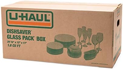 Комплет за пакување на садови U-Haul-За садови и стакло-вклучува 1 кутија, 1 единица за делител на ќелии и 32 разновидни торбички за пена