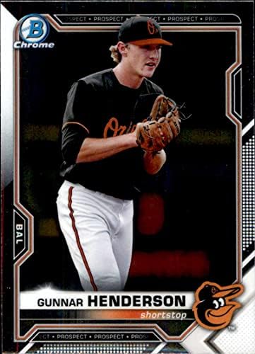 2021 Bowman Chrome изгледи BCP-49 Gunnar Henderson Baltimore Orioles MLB Baseball Trading Card