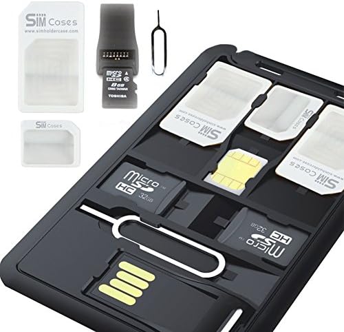 SIMCases тенок сим картичка држач случај &засилувач; Microsd Картичка За Складирање + 1 USB мемориска картичка читач 3 sim