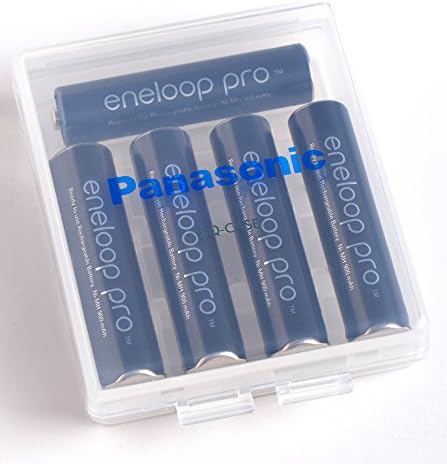 ENELOOP Panasonic BQ-Case2SA Случаи за складирање на батерии со капацитет на батерија 4AA или 5AAA, јасен, пакет од 2