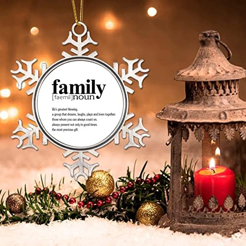 Дефиниција на семејна именка дефиниција за новогодишни украси Семејство дефиниција за снегулки метални украси Божиќни заби забавни дефиниции