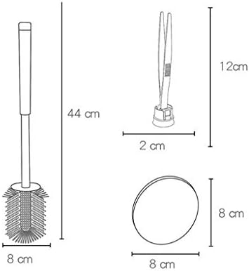 Хилби Тоалет Четка И Држач Во Собата За Бања, Силиконски Влакна Тоалет Сад Четка За Чистење Со Држач Компактен Дијатом Кал