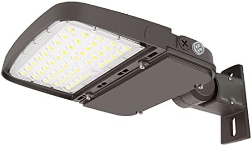 Xbuyee 150w Led Паркинг Светло Со Самрак До Зори Фотоелемент, Затемнети Комерцијални Светла За Чевли На Отворено Со Држач За Раце,