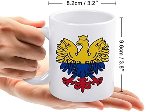 Знаме на колумбија со Полски Орел Печатење Кригла Кафе Тамблер Керамички Чај Чаша Смешен Подарок Со Лого Дизајн За Канцеларија Дома Жени
