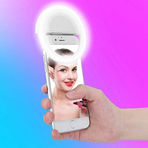Селфи LED прстен Пополнете светлина со 3 додатоци на допир на допир на допир, 36 LEDOS VIDEOL LIGHT LOAD и WORL MODE LASK LAMP за телефонски огледала за шминка за телефонска подлога