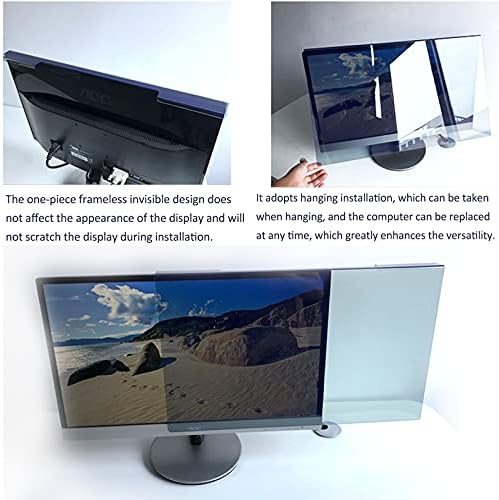 Панел за заштита на екранот за компјутер за блокови штетно сина светлина, анти-УВ филтер за заштита на очите за широкопојасен монитор за висина