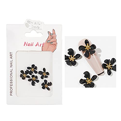 Кристали нокти 3Д привлечни рози бои за нокти обезбедуваат украси DIY цвет 7 додатоци 3Д метални бубачки гел лепак за нокти