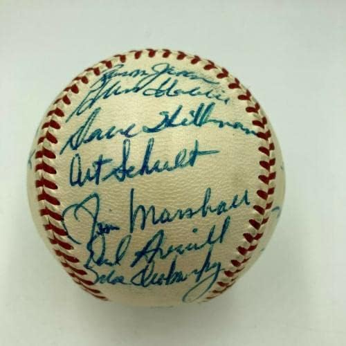 1959 Тимот на Чикаго Кобс потпиша Бејзбол на Националната лига Ерни Бенкс ЈСА Коа - Автограмирани бејзбол
