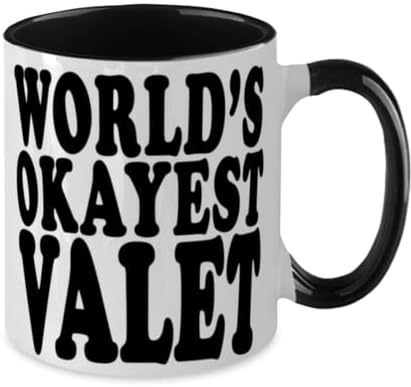 World's Okeest Valet Прекрасно црно -бело црно -бело кафеано кафе 12oz за калелет