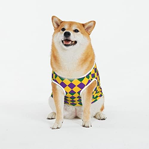 Памучни кошули за миленичиња, Марди-Грас-бои-Марди-Грас кутре костуми куче мачка пижами меки кучиња