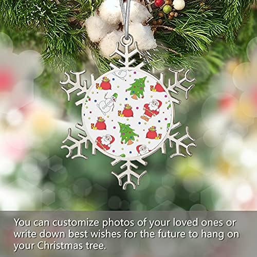 Орнаменти на снегулка Божиќни украси, сребрени висечки украси за снегулка Божиќ за новогодишна елка Зима 4 парчиња 143