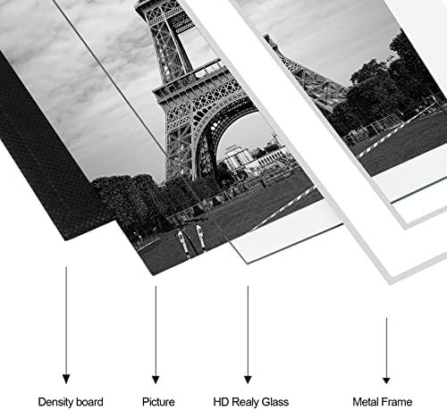 FKVAT 4x6 сет на рамка за слика од 2, бел сребрен раб едноставен модерна алуминиумска метална фото рамка со HD чиста вистинска стакло,
