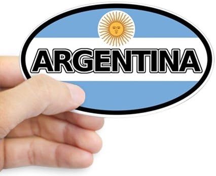 Аргентина И Аргентинско Знаме Автомобил Браник Налепница Налепница Овална