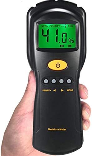 Горс Мерач на влага без пин, Индуктивен мерач на влага од дрво LCD задно осветлување Дигитална мини граѓа влажна детектор за детектор на влага