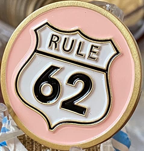 Правило 62 Med Медалјон Розова Бела Боја Патен Знак Трезвеност Чип