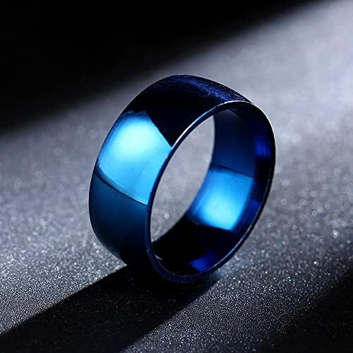 Сини прстени на Колесо 8мм за мажи и жени Персонализиран прстен Прилагодете го прстенот врежан прстен-75876