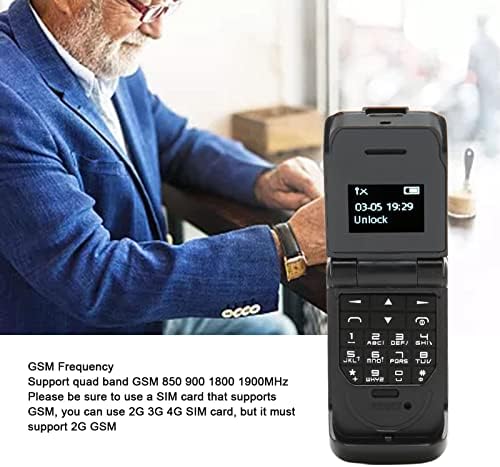 VINGVO Flip Телефон, 0.66 Инчен Мини Флип ТЕЛЕФОН OLED Екран 32MB 64MB Bluetooth За Постарите Лица