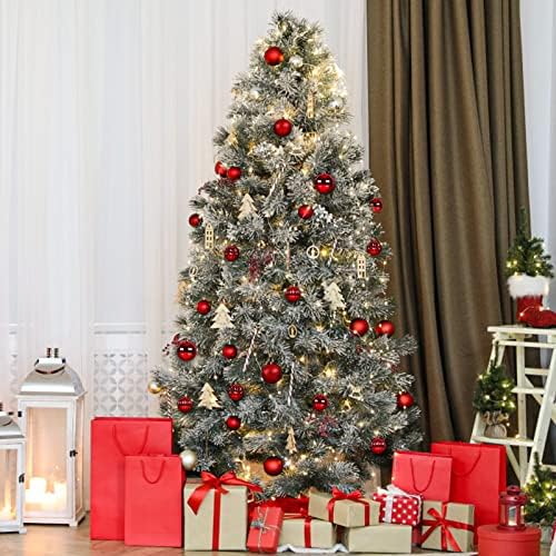 24 парчиња Божиќни топки украси распрскувани украси за новогодишни украси што висат топка за Божиќно дрво празнично венче украси украси