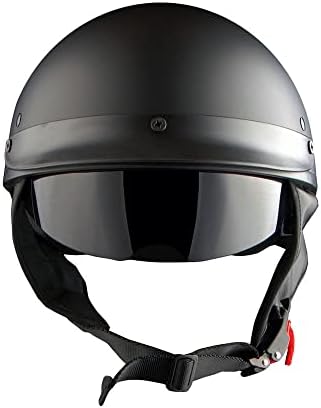 1 -тина моторцикл половина шлем за лице мопедс скутер пилот со повлечен внатрешен пушен стакло: hky205v