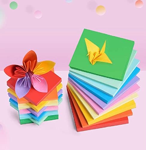10 обоени хартија оригами, 520 парчиња 2 инчи двострана хартија за хартија оригами кран за занаети за DIY