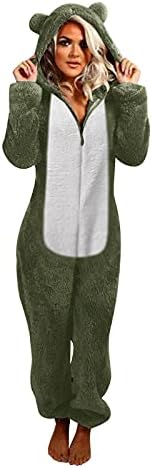 Seryенски женски кадифен качулка, патент од едно парче руно, симпатично пижами на ромпер Шерпа