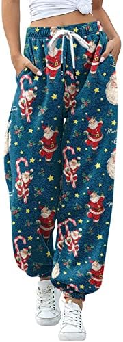 ЗДДО Божиќни женски џемпери со џемпери, дното на божицата со високи половини, спортска салата, баги џогерски панталони, дневни панталони