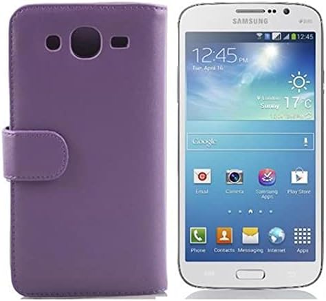 Кадорабо Книга Случај Компатибилен Со Samsung Galaxy мега 5.8 во Пастелно Виолетова-Со Функција На Штандот И Слот За Картички Изработен