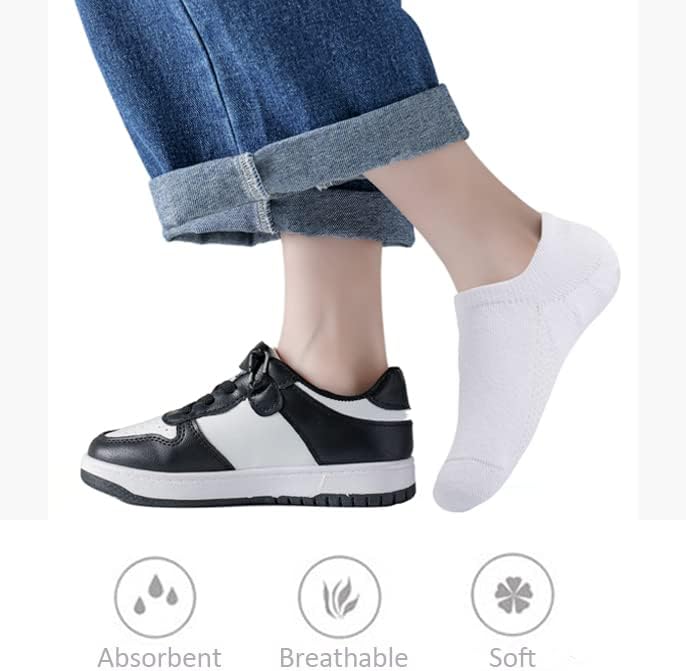 Девојки за маршари безпреки немаат шоу чорапи момчиња со ниски исечени чорапи деца што дишат памучни чорапи 6 пара