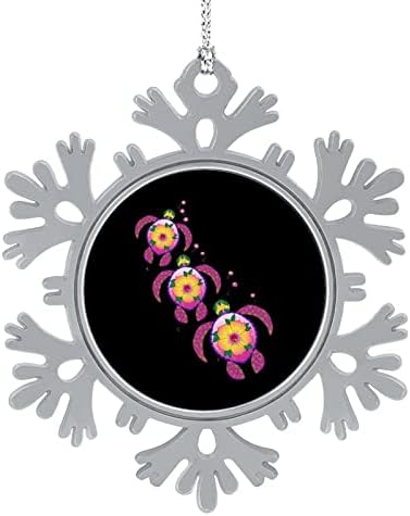 Хавајски хону морски желки Тропски охана зимски Божиќ виси снегулки украси слатки снегулки Божиќни дрвја украси домашни украси