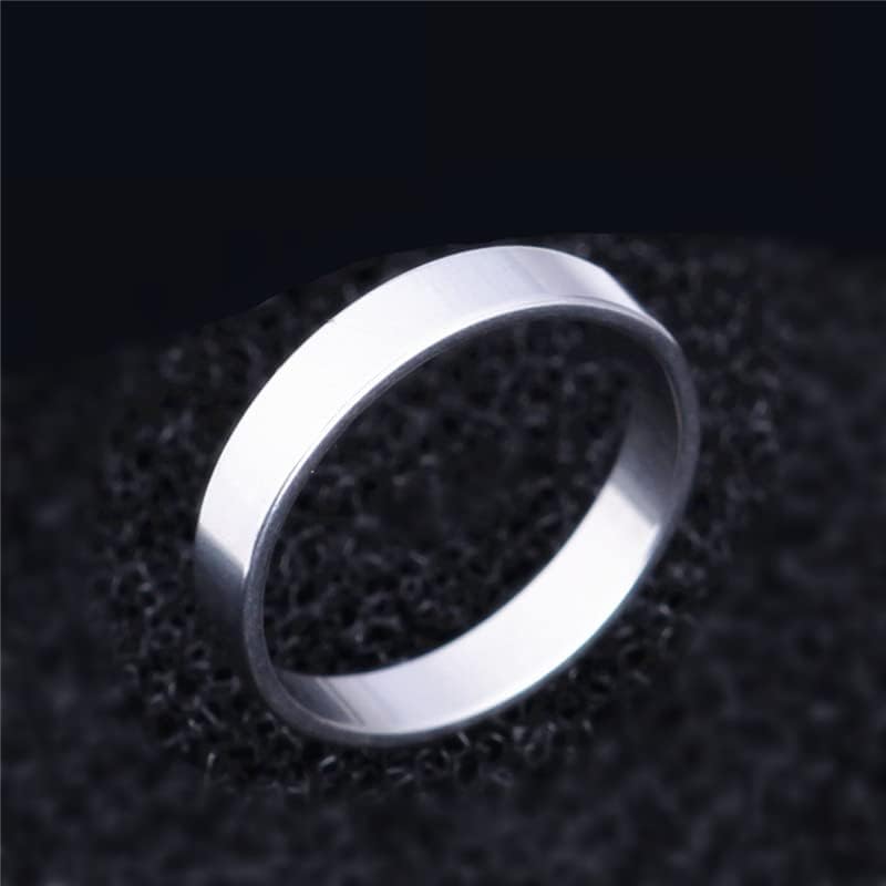 Колезо 316L 4мм прстени со мал бенд прстен за мажи и жена модна сребрена опашка прстен-80262