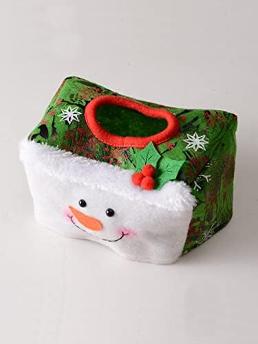 АБЗЕХ Божиќни Украси-Организатори На Биро И складирање 1 парчиња Божиќен Снешко Дизајн Торба За Складирање Ткиво Божиќни Орнаменти