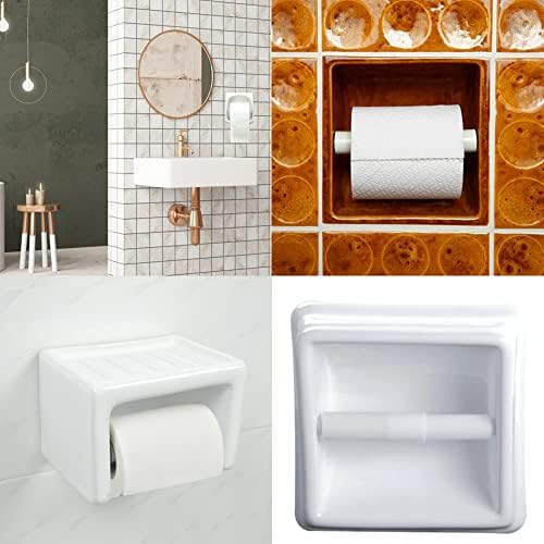 Flfhl 6 парчиња Држачи За Тоалетна Хартија Пластични Држачи За Ролни За Тоалетно Ткиво Бели Ролки За Замена На Тоалет Вметнете Во Ролки
