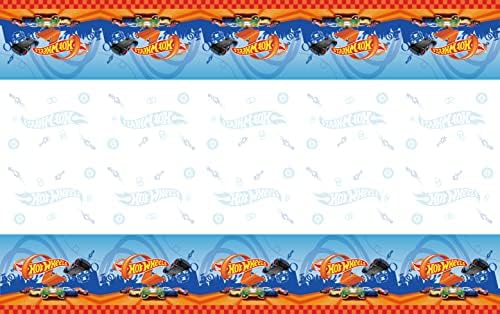 Dookaa Hot Car ThemedTableCloth/Hot Race Car Роденденска забава Пластични табели за деца за деца со трки со автомобили Декорации