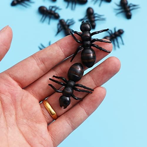 Toyandona Cupcake Toppers 50pcs лажни мравки играчки лажни мравки, пластични мравки за пикник играчки реални играчки за шега за Ноќта на