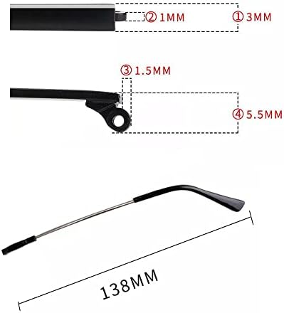 1 пар метални очила за замена на очила за замена на црни очила за очила и 3-во-1 шрафцигер