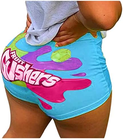 Басисин тренингот шорцеви женски графички печати што работи панталони плен за кревање задник за кревање хеланки со високи половини