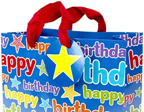 Белег Средна Роденденска Торба За Подароци Со Ткивна Хартија