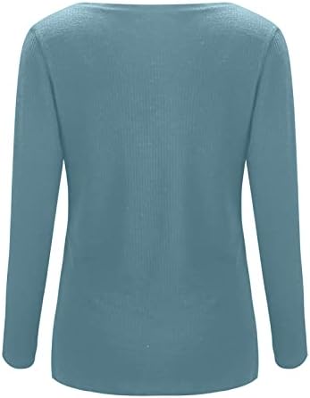 Копче за кошули за женски џемпери надолу со блузи Основни ребрави плетени маици моден случајниот пуловер плус големина