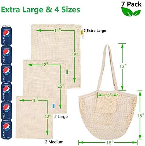 Bonworl за еднократно производство на торби за намирници памучна мрежа торба органски нетзеро големи производи за производство на производи