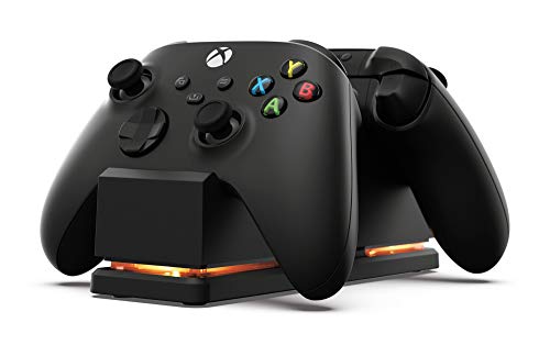 PowerA Двојна Станица За Полнење За Xbox X|S И Xbox Еден Безжични Контролери, 1 x Двојна Контролер Приклучок за Брзо Полнење Со LED Индикатор