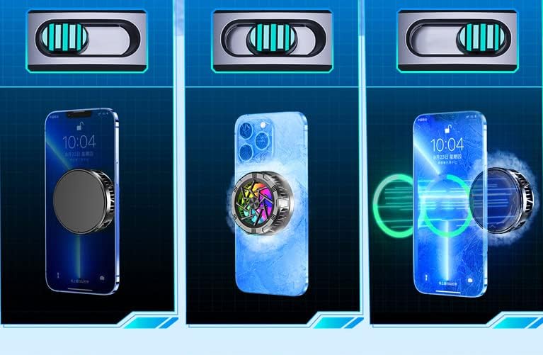 Ладилник за магнетски телефон за игри ， преносен радијатор на мобилен телефон со 30 прилагодливи режими, силика нано материјал, високо-ефикасен