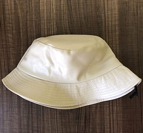 Унисекс ретро модна кожа црна корпа капа за реверзибилна риболов шапка трендовски сончева капа за мажи жени 56-58 см）