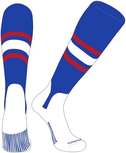 Перска Sox otc безбол мекобол мекобол чорапи кралски, црвени, бели