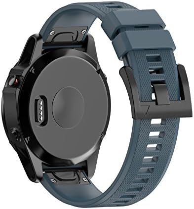 Ancool компатибилен со Fenix ​​5 Band Easy Fit Fit 22mm Sidth Soft Silicone Watch Lands Замена за пристап S62/Quatix 6/Fenix ​​5 Plus/Fenix ​​6/Fenix ​​6 Pro/Fenix ​​7 SmartWatch