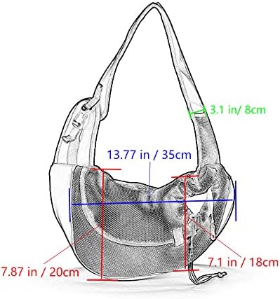 Кучехиуп Носач За Прашка За Кучиња За Мали Кучиња Носач За Мачки Што Дише Мрежеста Торба Без Раце